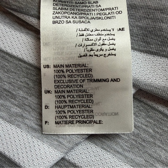 adidas Men's Gray White Striped Golf Polo Size XXL 2XL - Picture 7 of 7